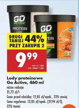 Biedronka Lody proteinowe Go Active, 460 ml oferta