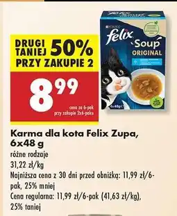 Biedronka Karma dla kota Felix Zupa, 6x48 g oferta