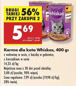 Biedronka Karma dla kota Whiskas , 400 g oferta