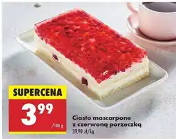 Biedronka Ciasto mascarpone z czerwoną porzeczką oferta