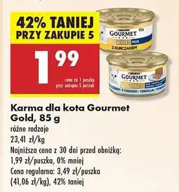 Biedronka Karma dla kota Gourmet Gold, 85 g oferta