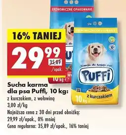 Biedronka Sucha karma dla psa Puffi, 10 kg oferta