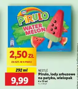 Lidl Nestlé Pirulo, lody arbuzowe na patyku, wielopak oferta