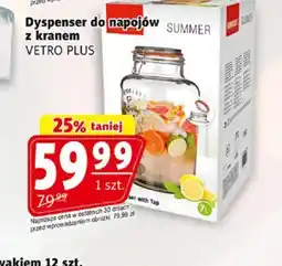 Prim Market Dystrybutor do napojów z kranem Vetro Plus Summer oferta