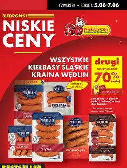Biedronka Kiełbasa śląska z szynki Kraina Wędlin Nature oferta