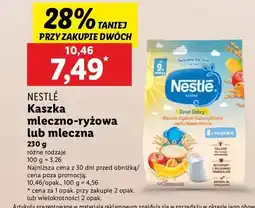 Lidl Kaszka mleczna ryżowo-kukurydziana banan-jabłko-morela Nestle kaszka dzień dobry oferta