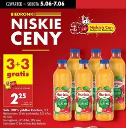 Biedronka Sok jabłkowy 100% Hortex oferta