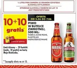 Biedronka Piwo Kasztelan Niepasteryzowane oferta