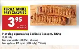 Biedronka Hot dog z parówką berlinką i sosem oferta