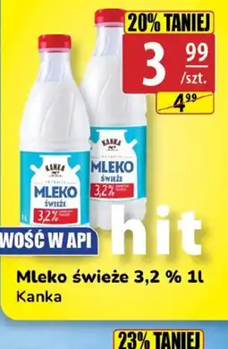 API MARKET Mleko świeże 3,2 % Kanka oferta