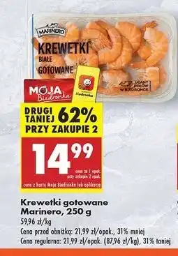 Biedronka Krewetki białe gotowane Marinero oferta
