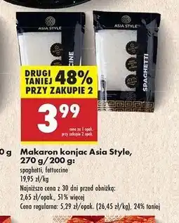 Biedronka Makaron konjac fettuccine Asia Style oferta