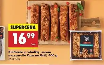 Biedronka Kiełbaski z cebulką i serem mozzarella Czas Na Grill oferta