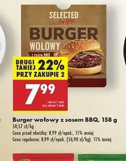 Biedronka Burger wołowy z sosem bbq Selected For You oferta