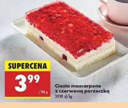 Biedronka Ciasto mascarpone z czerwoną porzeczką oferta