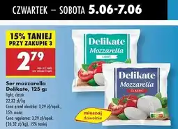 Biedronka Ser mozzarella light Delikate oferta