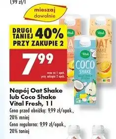 Biedronka Napój coco shake kokos banan gruszka Vital Fresh oferta