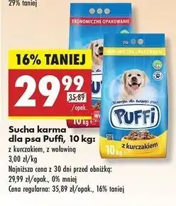 Biedronka Karma sucha dla psa z wołowiną Puffi oferta