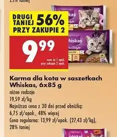 Biedronka Karma dla kota drobiowe frykasy Whiskas Pure Delight oferta