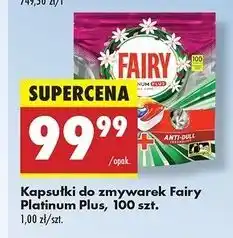 Biedronka Tabletki do zmywarek lemon Fairy Platinum Plus oferta