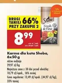 Biedronka Karma dla kota z kurczakiem wołowiną kaczką Sheba Fresh & Fine oferta