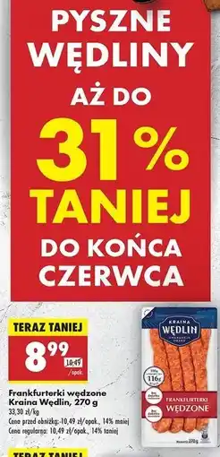 Biedronka Franfurterki wędzone Kraina Wędlin oferta