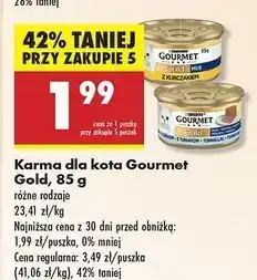 Biedronka Karma dla kota kurczak Purina Gourmet Gold oferta