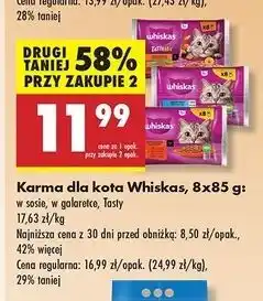 Biedronka Karma dla kota rybne przysmaki Whiskas oferta