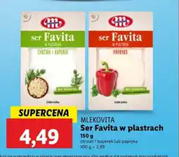 Lidl Ser chrzan i koperek w plastrach Mlekovita favita oferta