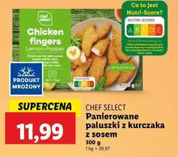 Lidl Panierowane paluszki z kurczaka z sosem Chef select oferta