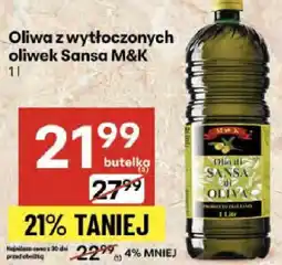 Delikatesy Centrum Oliwa z wytłoczonych oliwek Sansa M&K 1l oferta