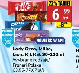 API MARKET Lody Oreo, Milka, Lion, Kit Kat oferta