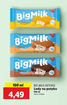 Lidl Lód toffi intense Algida big milk oferta