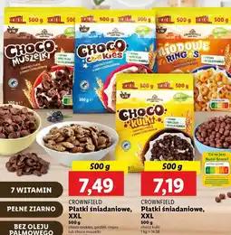 Lidl Płatki choco cookies Crownfield oferta