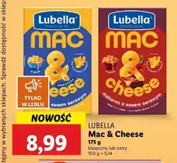 Lidl Makaron z sosem serowym klasyczny Lubella mac & cheese oferta