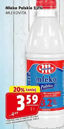 Prim Market Mleko Polskie 3,2% 1 l MLEKOVITA oferta