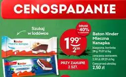 Żabka Baton Kinder Mleczna Kanapka borówka 28g oferta