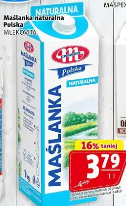 Prim Market Maślanka naturalna Polska 1 l MLEKOVITA oferta