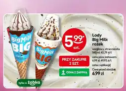 Żabka Lody Big Milk rożek waniliowy, stracciatella oferta