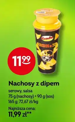 Żabka Nachosy z dipem serowy, salsa Alcomix oferta