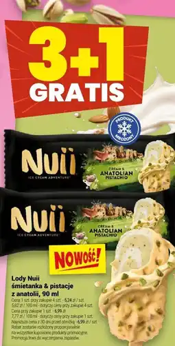 Twój Market Lody Nuii śmietanka i pistacje z anatolii 90ml oferta