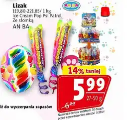Lizak Ice Cream Pop Psi Patrol, ze słomką AN BA