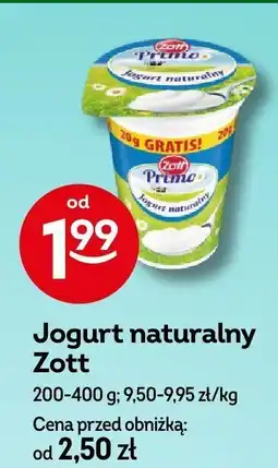 Żabka Jogurt naturalny Zott oferta
