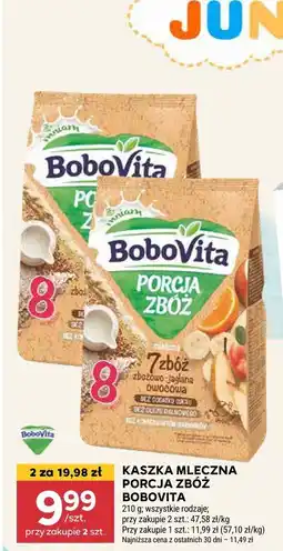 Stokrotka Kaszka mleczna porcja zbóż Bobovita oferta