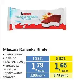 Makro Mleczna Kanapka Kinder 28g oferta