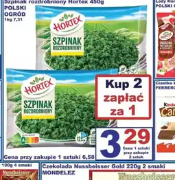 Delikatesy Justynka Szpinak rozdrobniony Hortex oferta