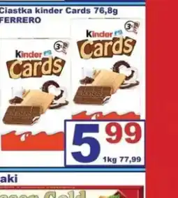 Delikatesy Justynka Ciastka Kinder Cards oferta