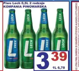 Delikatesy Justynka Piwo Lech oferta