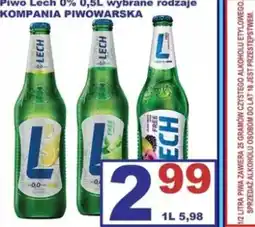Delikatesy Justynka Piwo Lech oferta