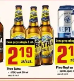 Delikatesy Justynka Piwo Tatra oferta